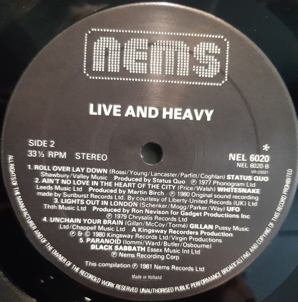 Various : Live And Heavy (LP, Comp)