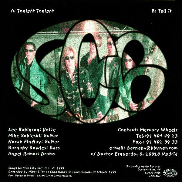 Sin City Six : Tonight Tonight (7", Single)