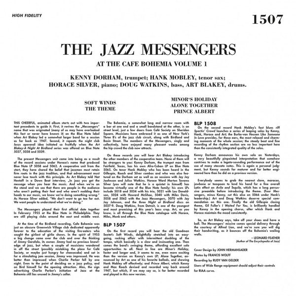 The Jazz Messengers* : At The Cafe Bohemia Volume 1 (LP, Album, Mono, Ltd, RE, Unofficial, 180)