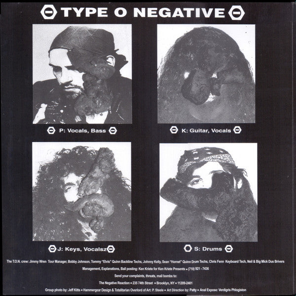 Type O Negative : The Origin Of The Feces (Not Live At Brighton Beach) (LP, Album, RE, Unofficial, Gre)