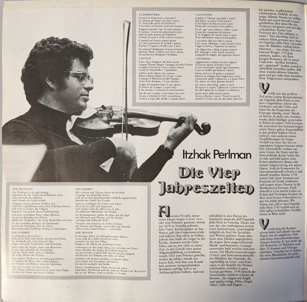 Vivaldi* - Itzhak Perlman, London Philharmonic Orchestra, Rodney Friend : Die Vier Jahreszeiten (LP, Quad)