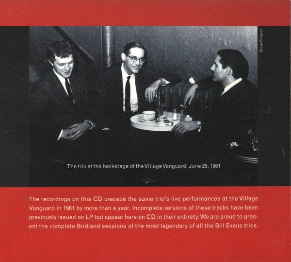 The Bill Evans Trio : The 1960 Birdland Sessions (CD, Album, RE, Dig)