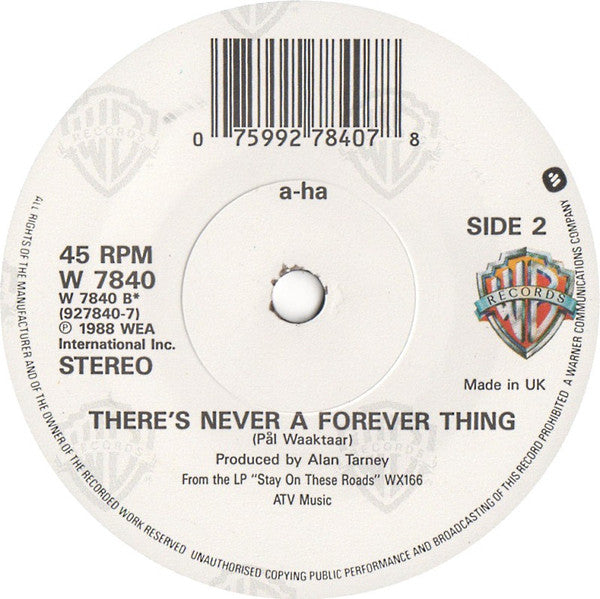 a-ha : The Blood That Moves The Body (7", Single, Adr)