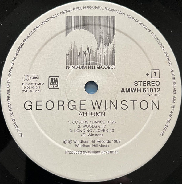 George Winston : Autumn (LP, Album)