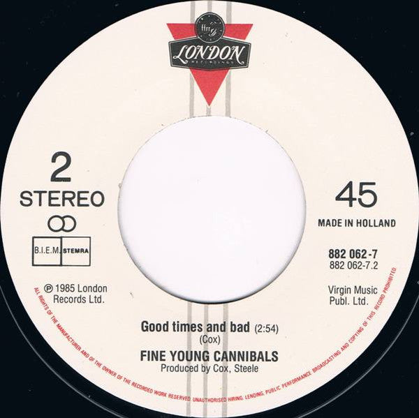 Fine Young Cannibals : Johnny Come Home (7", Single)