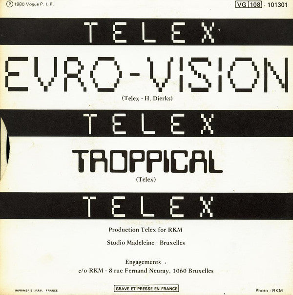 Telex : Euro-Vision (7", Single)