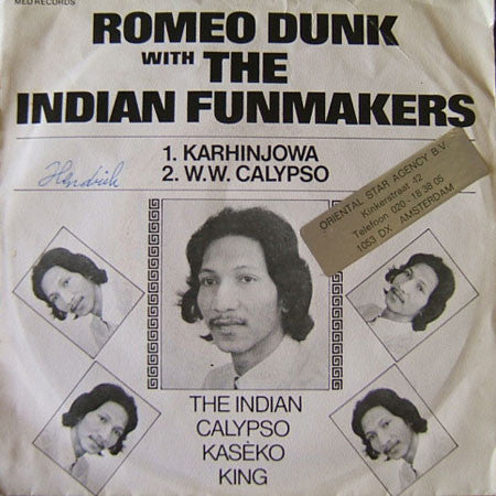 Romeo Dunk with The Indian Funmakers : Karhinjowa / W.W. Calypso (7")