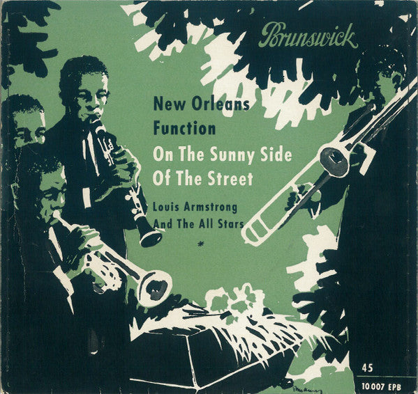 Louis Armstrong And His All-Stars : New Orleans Function / On The Sunny Side Of The Street (7", EP, Mono, RP, 8. )