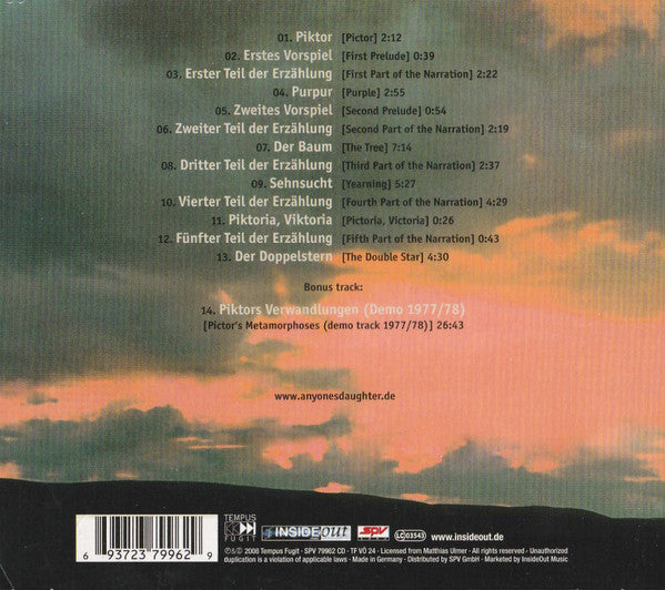 Anyone's Daughter : Piktors Verwandlungen (CD, Album, Ltd, RE, RM, Sli)