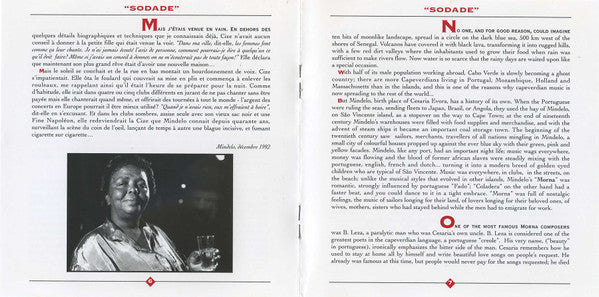 Cesaria Evora : "Sodade" (CD, Comp)