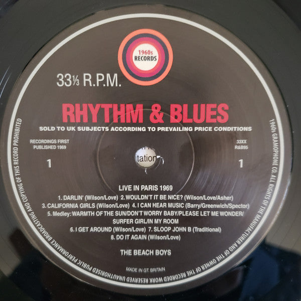 The Beach Boys : Live In Paris (LP, Album, Unofficial)