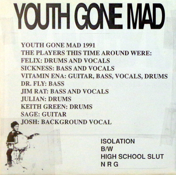 Youth Gone Mad : Isolation (7", Gre)