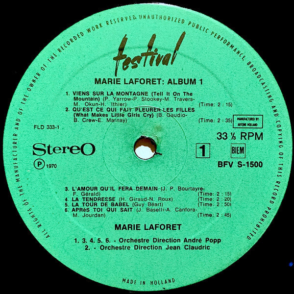 Marie Laforêt : Marie Laforêt (LP, Album, RE)