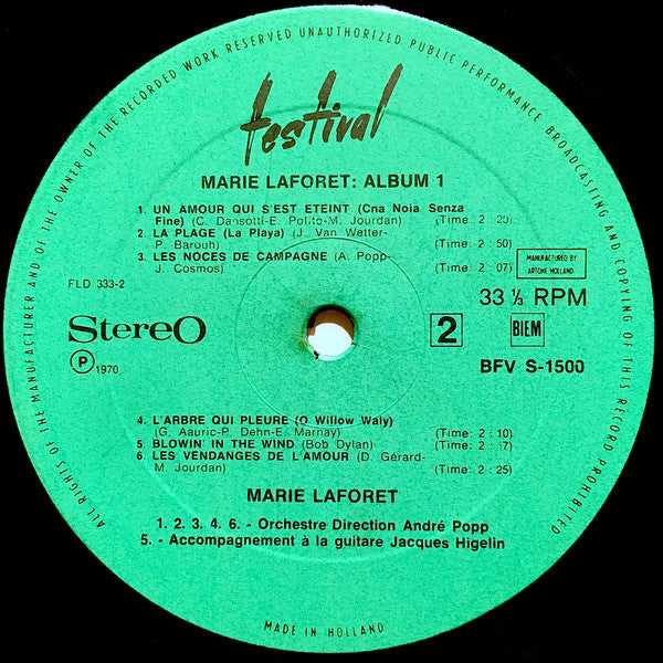 Marie Laforêt : Marie Laforêt (LP, Album, RE)