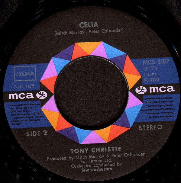Tony Christie : My Love Song (7", Single)