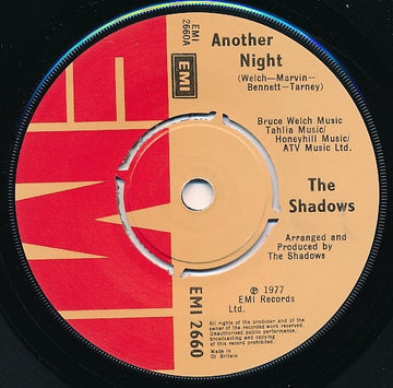 The Shadows : Another Night (7", Single)