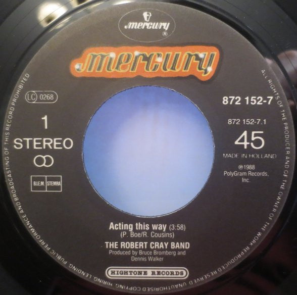 The Robert Cray Band : Acting This Way (7", Single)