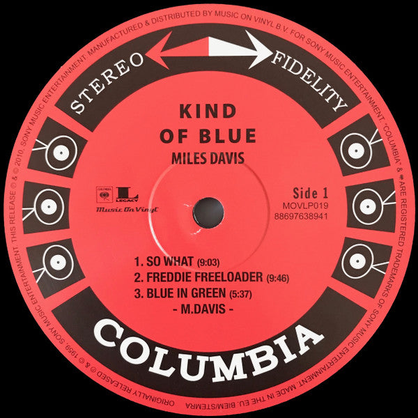 Miles Davis : Kind Of Blue (2xLP, Album, RE, RM, 180)
