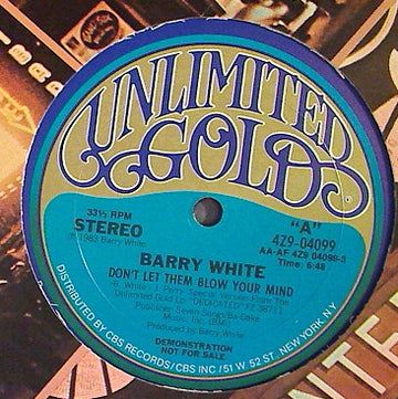 Barry White : Don't Let Them Blow Your Mind (12", Promo)