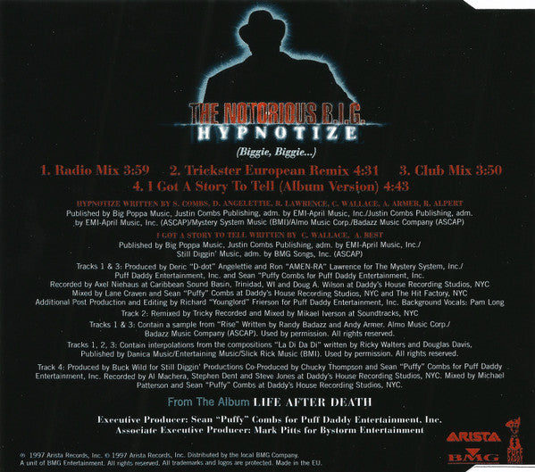 Notorious B.I.G. : Hypnotize (Remix) (CD, Maxi)