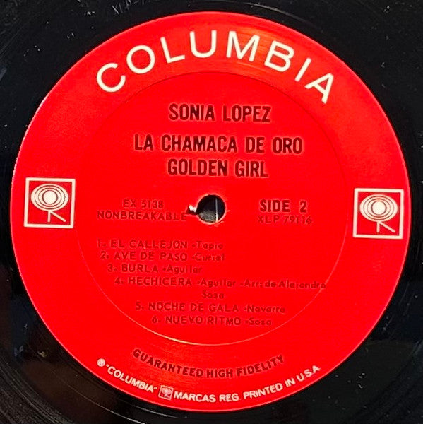 Sonia López : La Chamaca De Oro (Golden Girl) (LP, Album, Mono)