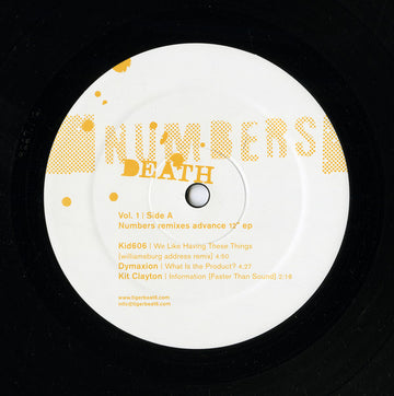 Numbers : Death Vol. 1 (12", EP)