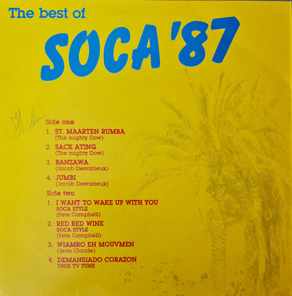 Various : The Best Of Soca '87 (LP, Comp)