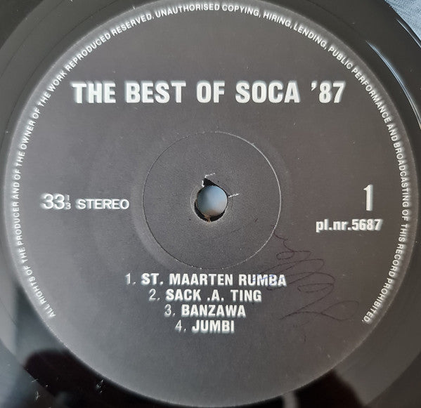 Various : The Best Of Soca '87 (LP, Comp)