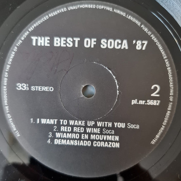 Various : The Best Of Soca '87 (LP, Comp)