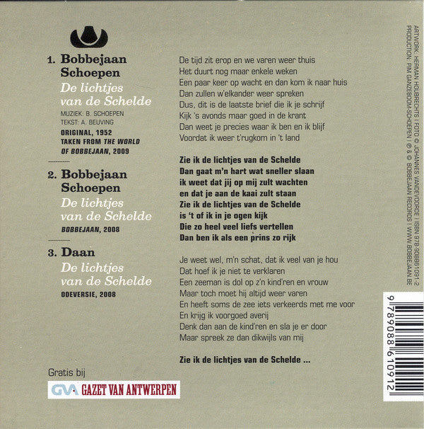 Bobbejaan Schoepen, Daan : De Lichtjes Van De Schelde (CD, Single)