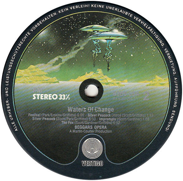 Beggars Opera : Waters Of Change (LP, Album, RE)