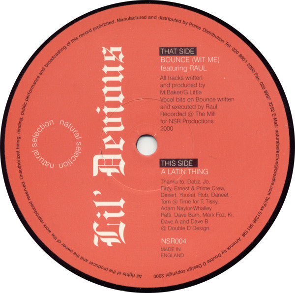 Lil' Devious : A Latin Thing / Bounce (Wit Me) (12")