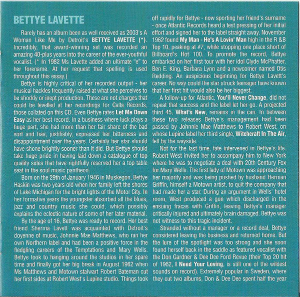 Bettye Lavette & Carol Fran : Bluesoul Belles -The Complete Calla, Port & Roulette Recordings (CD, Comp)