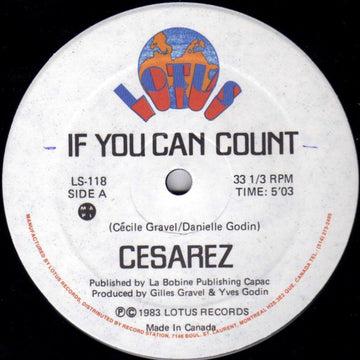 Cesarez : If You Can Count (12")