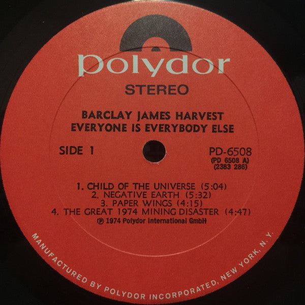 Barclay James Harvest : Everyone Is Everybody Else (LP, Album, All)