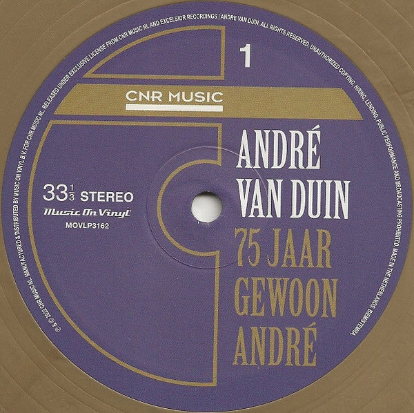 André van Duin : 75 Jaar Gewoon André (2xLP, Comp, Ltd, Num, Gol)