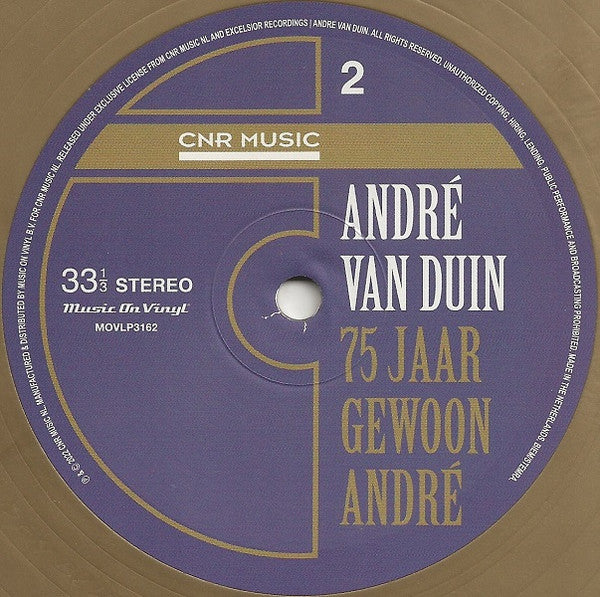 André van Duin : 75 Jaar Gewoon André (2xLP, Comp, Ltd, Num, Gol)