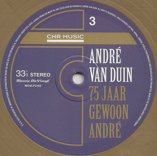 André van Duin : 75 Jaar Gewoon André (2xLP, Comp, Ltd, Num, Gol)