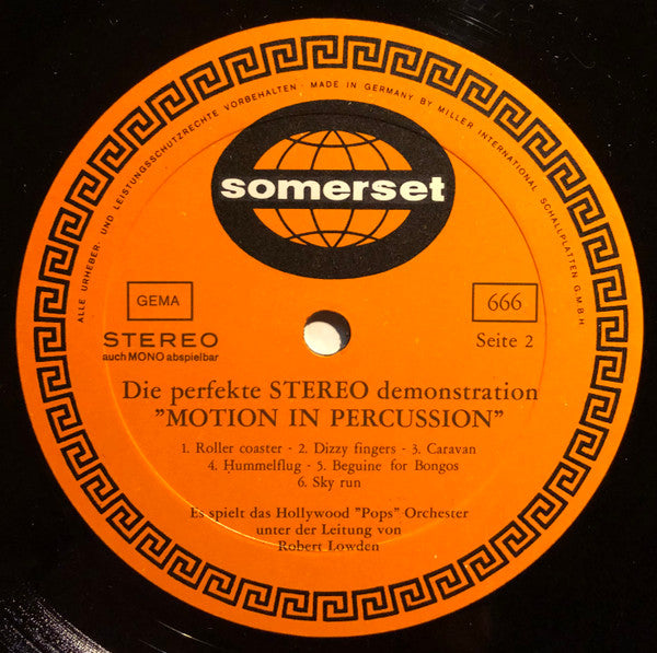Hollywood "Pops" Orchestra* : Motion In Percussion (LP, Album)