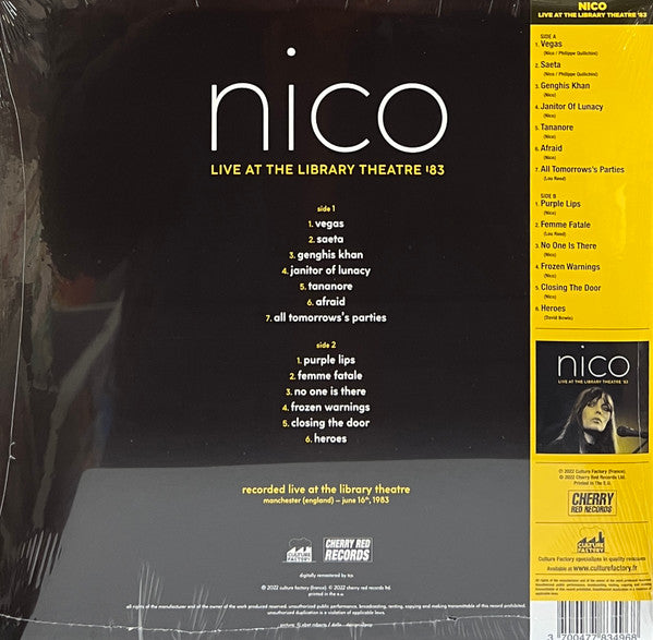 Nico (3) : Live At The Library Theatre '83 (LP, RSD, Yel)