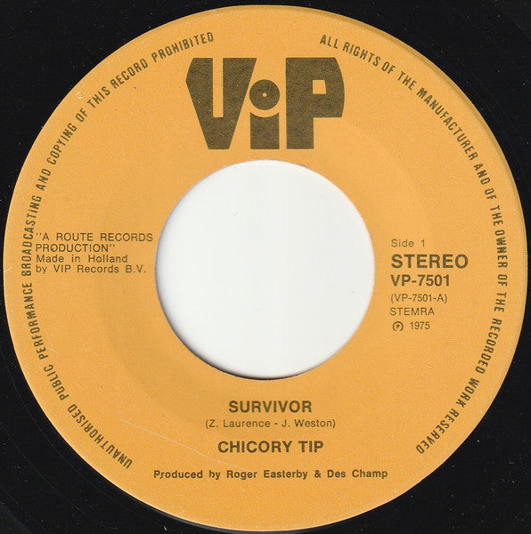 Chicory Tip : Survivor (7", Single)
