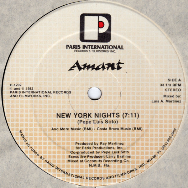 Amant : New York Nights (12")