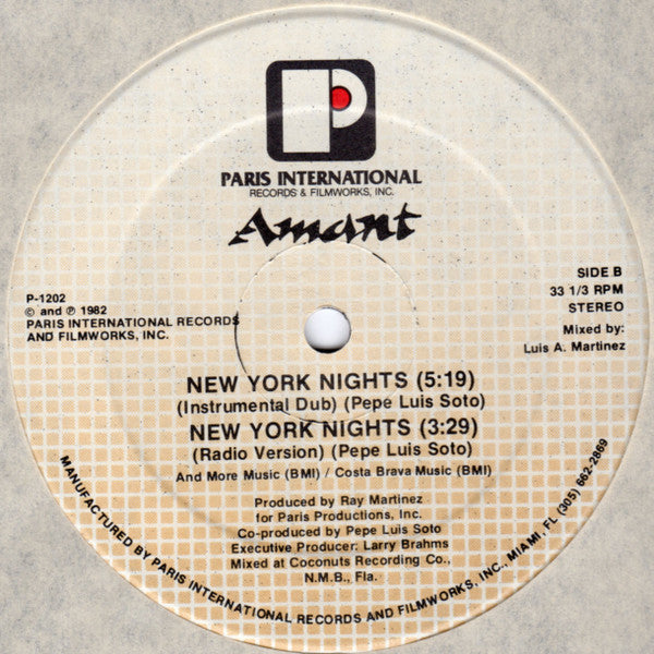Amant : New York Nights (12")