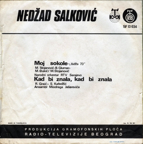 Nedžad Salković : Moj Sokole (7", Single)