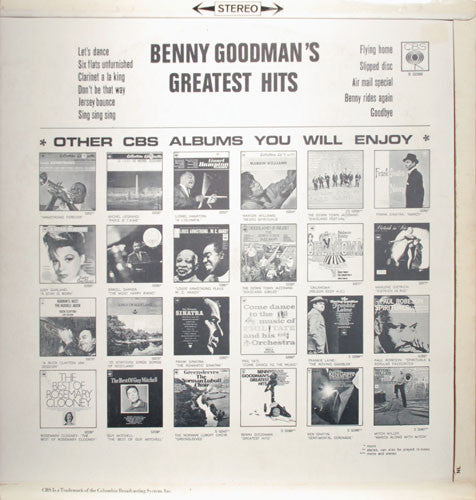 Benny Goodman : Benny Goodman's Greatest Hits (LP, Comp, RE)