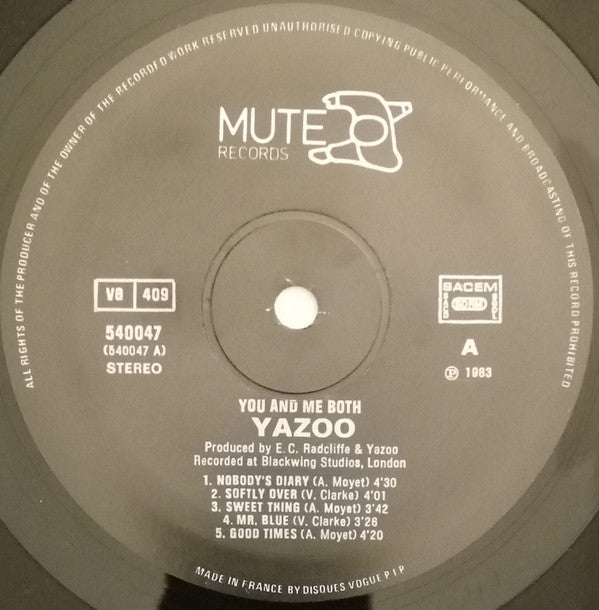 Yazoo : You And Me Both (LP, Album)
