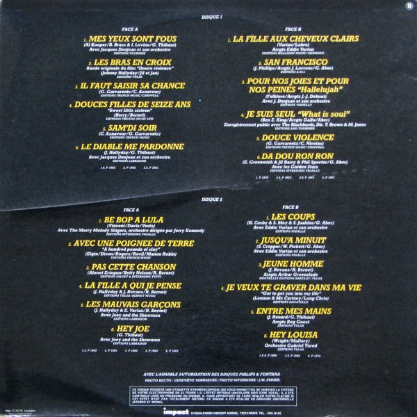 Johnny Hallyday : Album 2 Disques (2xLP, Album, Comp)