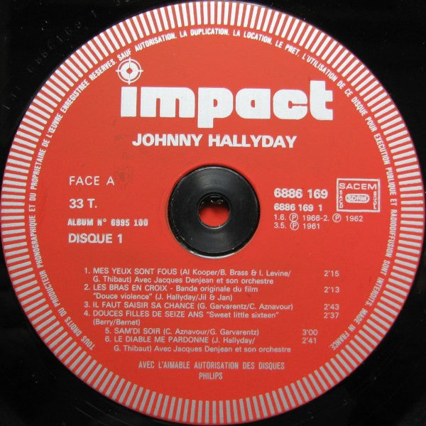 Johnny Hallyday : Album 2 Disques (2xLP, Album, Comp)
