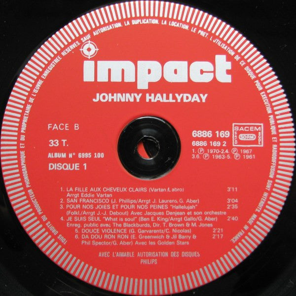 Johnny Hallyday : Album 2 Disques (2xLP, Album, Comp)