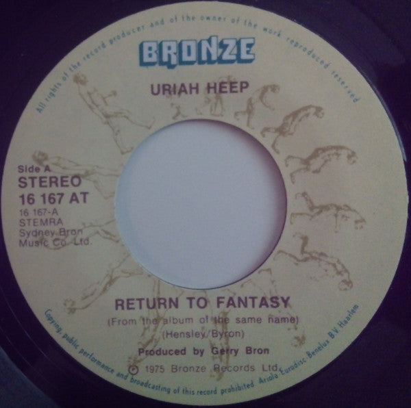Uriah Heep : Return To Fantasy (7", Single)